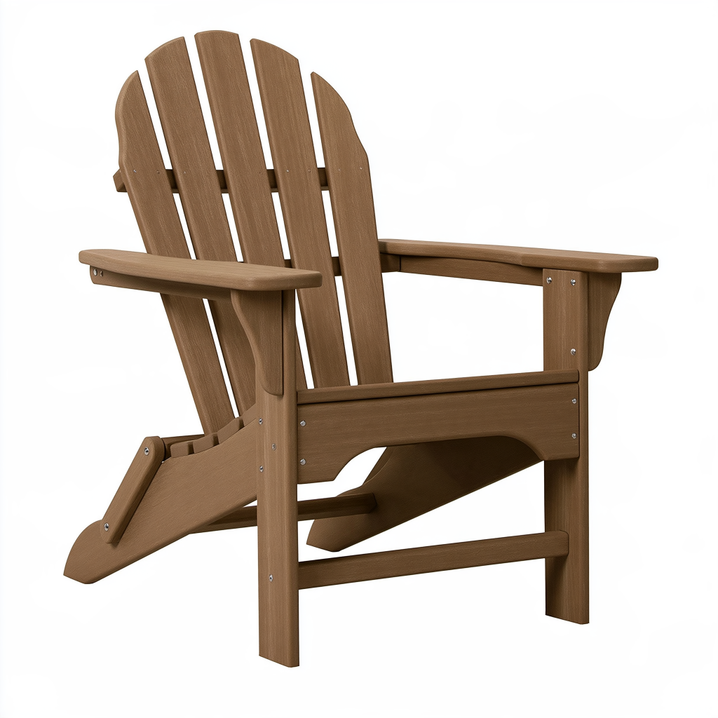 Fauteuil de jardin Adirondack 78 x 87 x 95 cm en bois marron pour extérieur