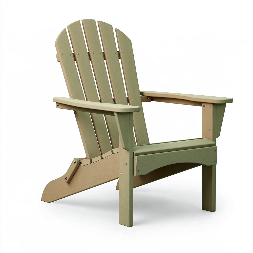 Fauteuil de jardin inclinable 86 x 79 x 98 cm en bois vert sauge style Adirondack