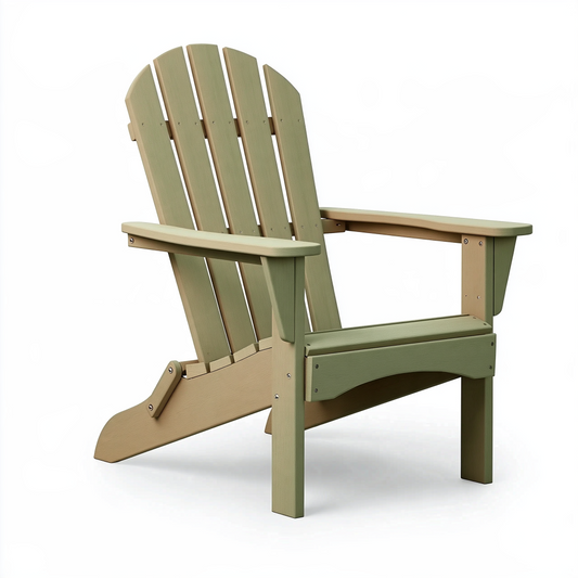 Fauteuil de jardin inclinable 86 x 79 x 98 cm en bois vert sauge style Adirondack