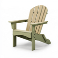 Fauteuil de jardin Adirondack 90 x 80 x 98 cm en bois vert olive et naturel à dossier incliné
