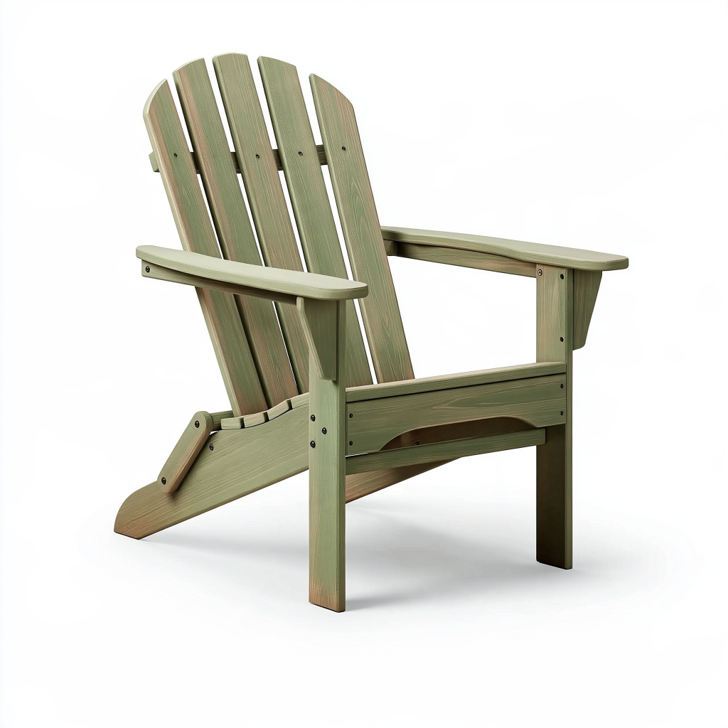 Fauteuil de jardin Adirondack 80 x 90 x 100 cm en bois vert avec accoudoirs