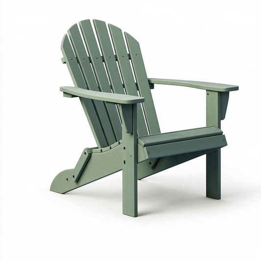 Fauteuil de jardin Adirondack 97 x 76 x 92 cm en plastique vert sauge avec accoudoirs